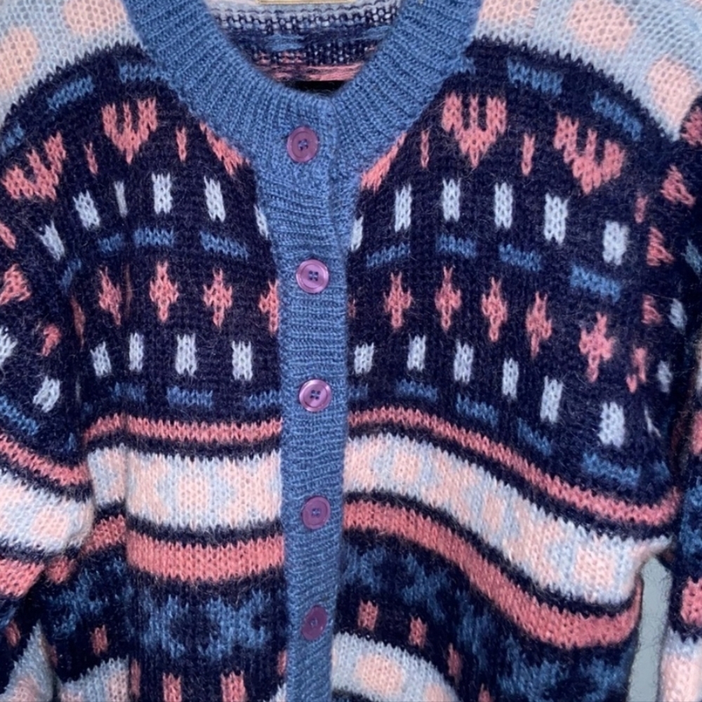 Vintage Paris Sport Club Button-up Cardigan